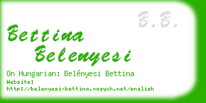 bettina belenyesi business card